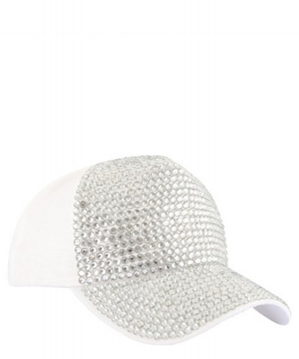 Bling Rhinestone Snapback HA400105 WHITE